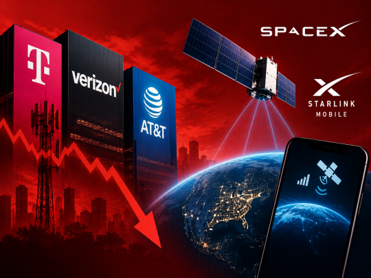 SpaceX's (NASDAQ:SPCX) Spectrum Grab Sends America's Big Three Wireless Stocks Tumbling